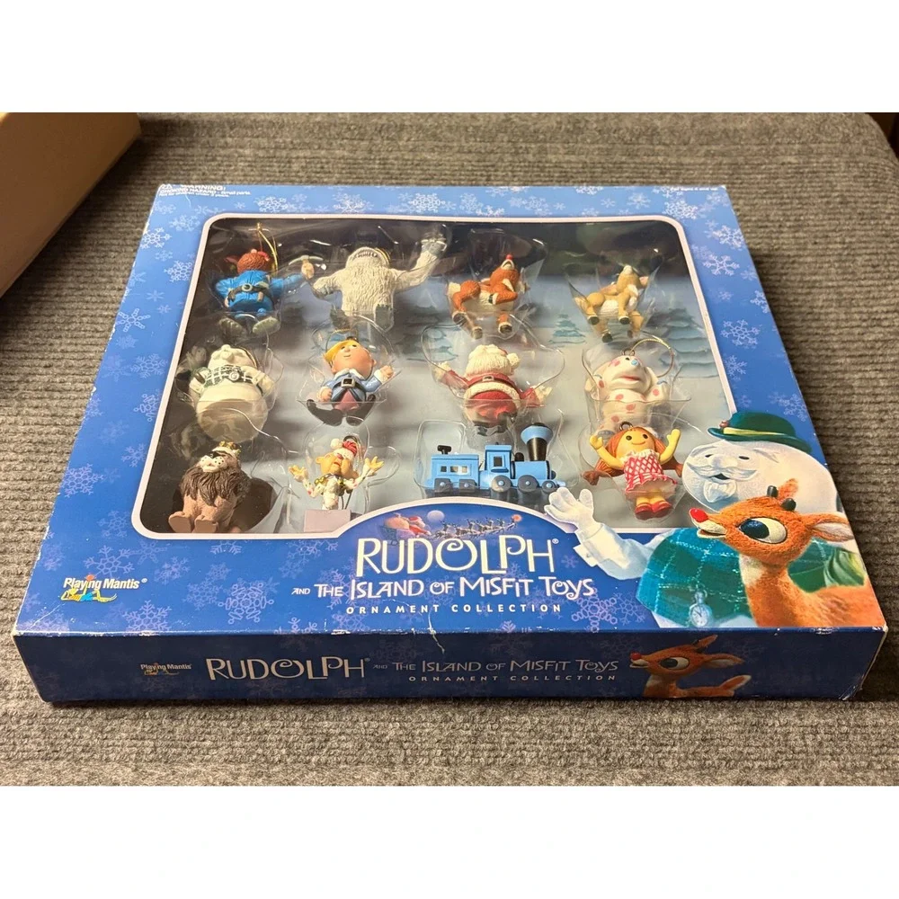 Rudolph Island of Misfit Toys Ornament Collection Playing Mantis 12 Piece Set